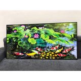 Tranh Cửu Ngư Quần Hội - Tranh tráng gương 5D siêu đẹp siêu bóng trang trí nhà cửa ( tặng kèm đinh treo )