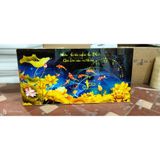 Tranh Cửu Ngư Quần Hội - Tranh tráng gương 5D siêu đẹp siêu bóng trang trí nhà cửa ( tặng kèm đinh treo )