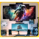 Tranh dán tường chất liệu tráng gương, tranh PHI HÀNH GIA ghép 5 tấm . Tranh decor theo phong cách riêng và cá tính bạn