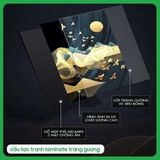 Tranh Laminate Tráng Gương - Chữ Thư Pháp 01 (Nhiều Mẫu) - Bộ 1 Tấm 30x60cm