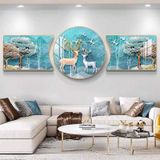 Bộ 3 tranh khuyết tráng gương,tặng kèm đinh treo ,không cần khoan tường. Treo Tường Phòng Khách