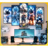 Tranh One piece/Dragon ball Tráng Gương 5d Cao Cấp Luffy/ Zoro/ACE Tráng Trí Phòng Khách/ Game/ Phòng Ngủ/ Shop Quần Áo