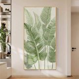 Tranh canvas decor treo tường phòng khách phòng ngủ lá chuối tropic leaf 50 x 100 cm Treo Phòng Decor Tường