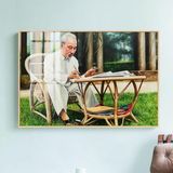 Tranh Treo Tường Bác Hồ Kính Yêu Bác Giáp /Tranh Treo Tường Phòng khách/ Phòng Làm Việc/ Tranh Tráng Gương Thầy Bóng