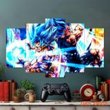 Tranh tráng gươm , tranh DRAGON BALL ghép 5 tấm. Tranh decor quán, phòng khách nhà ở phòng ngủ theo sở thích của bnaj