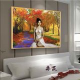 Tranh Treo Tường Cô Gái Nghệ Thuật/ Tranh Treo Phòng Khách/ Ngủ/ Nhà Hàng/ Khách Sạn/Trang Trí Nhà Cửa/Trang Tráng Gương