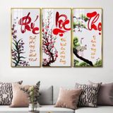 Tranh tráng gương PHÚC LỘC THỌ ( nhiều mẫu) trang trí nhà cửa . Tặng kèm Đinh treo không cần khoan tường