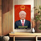 ẢNH TRÁNG GƯƠNG BO VIỀN VÀNG CAO CẤP bác Nguyễn Phú Trọng Bác Hồ Bác Giáp treo tường - Ảnh tráng gương 3D chất lượng cao treo tường để đời đời ghi nhớ công ơn Bác Khung Tranh Phòng Khách