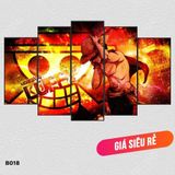 Tranh Tráng Gương Luffy Zoro One Piece Decor Phòng Ngủ , Tranh Treo Tường Gaming Có Sẵn Keo Dán Không Cần Khoan Tường