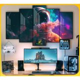 Tranh dán tường chất liệu tráng gương, tranh PHI HÀNH GIA ghép 5 tấm . Tranh decor theo phong cách riêng và cá tính bạn