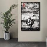 Tranh Thuỷ Mặc Treo Tường - Lý Thường Kiệt, Tranh Decor Trang Trí Nhà Cửa Chất Liệu Canvas Cao Cấp KT 40x60 - Bảo Hành 5 Năm Tranh Treo Phòng Khách