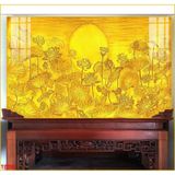 {120x80cm} Tranh tráng gương phòng thờ treo tường kèm video/ tranh cỡ theo yc