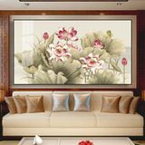 CỠ LỚN - Tranh hoa sen tráng gương treo phòng khách, phòng thờ, decor tường Treo Tường trắng hiện đại Tranh trang trí