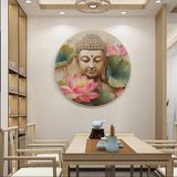 CỠ LỚN - TRANH TRÒN HOA SEN treo tường nghệ thuật cho phòng thờ, phòng khách #tranhtrangtri #tranhhoasen Phòng Khách Decor Phòng Decor Tường Đồng