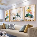 Bộ Tranh Treo Tường Tráng Gương In UV 5d Cao Cấp. HƯU TÀI LỘC,THUẬN BUỒM XUÔI GIÓ. Trang Trí Nhà Cửa Làm Quà Tặng...
