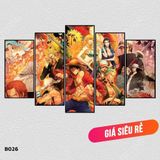 Tranh Tráng Gương Luffy Zoro One Piece Decor Phòng Ngủ , Tranh Treo Tường Gaming Có Sẵn Keo Dán Không Cần Khoan Tường