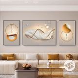 Bộ 3 Tranh Tráng Gương Treo Tường " Hươu Tuần Lộc" Trang Trí Phòng Khách Phòng Ngủ - GIÁ SỈ TẠI XƯỞNG