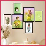 Set 6 Tranh Treo Tường Decor, Tranh Dán Tường, Tranh Decor, Tranh Treo Tường Canvas, Sticker Có Sẵn Keo, tranhdecor trang trí Decor Phòng Decor Tường
