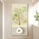 Tranh Laminate Tráng Gương - Tranh Treo Tường Phòng Ngủ, Phòng Khách Phong Cách Tropical Lá Xanh