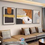T33 Bộ 3 Tranh Trừu Tượng Treo Phòng Khách/ Ngủ/ Hiện Đại Hươu Nai Bắc Âu/ Khách Sạn/ Cá Ngựa Mã Decor Hiện Đại