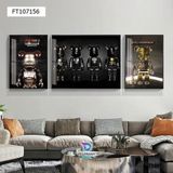T54 bộ 3 Tranh Treo Tường Chú Gấu Kaws Toy Phòng Khách/ Game/ Gaming/ RObot/ Bearbrick Siêu Marvel shop quần áo