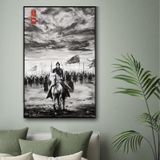 Tranh Thuỷ Mặc Treo Tường - Lý Thường Kiệt, Tranh Decor Trang Trí Nhà Cửa Chất Liệu Canvas Cao Cấp KT 40x60 - Bảo Hành 5 Năm Tranh Treo Phòng Khách