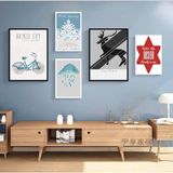 SET 5 Tranh Ghép Treo Tường Tropical kèm Khung Phòng Làm Việc/ Quán Trà Chanh/ Trang Trí Phòng khách/ Decor Quán cafe/ Decor Nhà