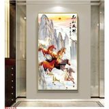 Tổng hợp các mẫu tranh đứng đang hot phong thủy tráng gương (có cỡ lớn, chống cong vênh)