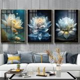 (nhiều mẫu)Bộ 3 tranh HOA SEN tráng gương trang trí nhà cửa, cầu thang(tặng kèm đinh treo chuyên dụng không cần khoan tường) Phòng Khách