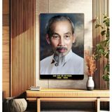 ẢNH TRÁNG GƯƠNG BO VIỀN VÀNG CAO CẤP bác Nguyễn Phú Trọng Bác Hồ Bác Giáp treo tường - Ảnh tráng gương 3D chất lượng cao treo tường để đời đời ghi nhớ công ơn Bác Khung Tranh Phòng Khách