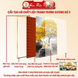 Tranh Decor Treo Tường Tráng Gương Bộ 3 Hoa Sen Cá Chép CHÂN THIỆN MỸ, Quà Khai Trương, Trang Trí Phòng Khách CSC-D3-002
