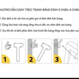 Bộ 3 tranh treo cầu thang,kích thước 40-60*3 tặng kèm đinh treo Treo Tường Phòng Khách