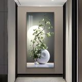 Tranh Laminate Tráng Gương - Tranh Treo Tường Phòng Ngủ, Phòng Khách Phong Cách Tropical Lá Xanh