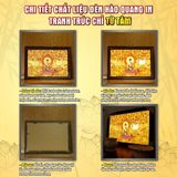 Tranh Tây Phương Tam Thánh Có Đèn Tráng Gương Treo Tường TỪ TÂM-HD73, Tranh Phật Trang Trí Phòng Thờ, Làm Quà Biếu Tặng