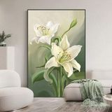 Tranh Hoa Mẫu Đơn Tráng Gương Treo Tường Phòng Khách/ Tranh Khách Sạn/ Decor Nhà Nghỉ/ Tranh Hiện Đại/ Quà Tặng