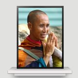 Tranh tráng gương treo tường thầy Minh Tuệ cao cấp nhiều mẫu đủ size giúp tâm an lạc thanh tịnh tinh tấn tu tập