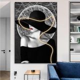 (80x120)Tranh Tráng Gương Cô Gái Hiện Đại,sáng Bong,bền,đẹp