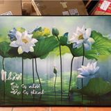 (nhiều mẫu)Tranh HOA SEN tráng gương treo phòng thờ, phòng khách, trang trí nhà cửa(tặng kèm đinh treo chuyên dụng không cần khoan tường) Treo Tường