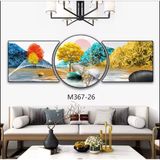 mẫu mới bộ 3 tấm tranh khuyết treo tường công nghệ Uv tráng gương 5D trang trí phòng khách
