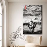 Tranh Thuỷ Mặc Treo Tường - Lý Thường Kiệt, Tranh Decor Trang Trí Nhà Cửa Chất Liệu Canvas Cao Cấp KT 40x60 - Bảo Hành 5 Năm Tranh Treo Phòng Khách