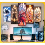 Tranh One piece/Dragon ball Tráng Gương 5d Cao Cấp Luffy/ Zoro/ACE Tráng Trí Phòng Khách/ Game/ Phòng Ngủ/ Shop Quần Áo