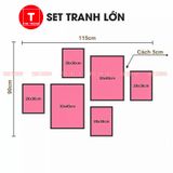 (TRANH CÔ GÁI NGHỆ THUẬT) Bộ 6 tranh cô gái nghệ thuật dán tường, tranh trang trí Decor Tường, Phòng Khách, salon, tranh decor livestream,Decor Phòng, xưởng tranh Treo Tường Thetrend