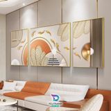 T33 Bộ 3 Tranh Trừu Tượng Treo Phòng Khách/ Ngủ/ Hiện Đại Hươu Nai Bắc Âu/ Khách Sạn/ Cá Ngựa Mã Decor Hiện Đại