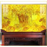 {120x80cm} Tranh tráng gương phòng thờ treo tường kèm video/ tranh cỡ theo yc