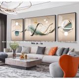 Bộ 3 Tranh Treo Tường Phòng Khách Phong Cách Hiện Đại, Tranh Tráng Gương 5D Cao Cấp - BH 12T - GIÁ LẺ BẰNG GIÁ TẠI XƯỞNG