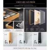 Tranh Treo Tường Khung Nhôm Hệ Cao Cấp Tráng Gương Hoạt Tiết Hoa Sơn Dầu Tráng Trí nhà cửa Tặng Kèm Đinh Gắn Tường