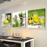3 Tranh treo tường chất canvas họa tiết thanh lịch dành cho phòng bếp