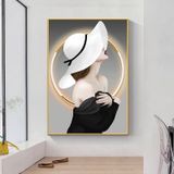 (80x120)Tranh Tráng Gương Cô Gái Hiện Đại,sáng Bong,bền,đẹp