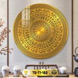 Tranh Tráng Gương Pha Lê Tròn CHÂN THIỆN MỸ Decor Treo Tường Trang Trí Phòng Trống Đồng TGT1182