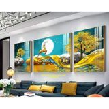 Tranh Treo Tường ,Tranh Tráng gương cao cấp ,3 bức kiểu hiện đại,mẫu mới